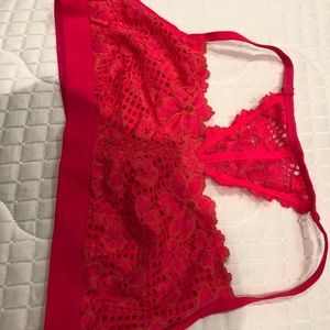 Red bralette NWOT
